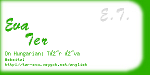 eva ter business card